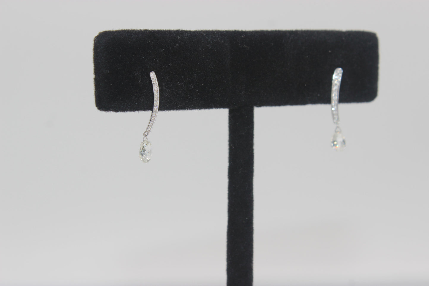 Diamond Briolette Drop Earrings