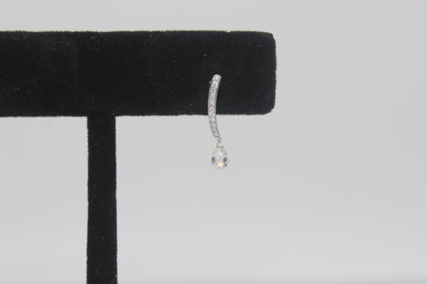 Diamond Briolette Drop Earrings