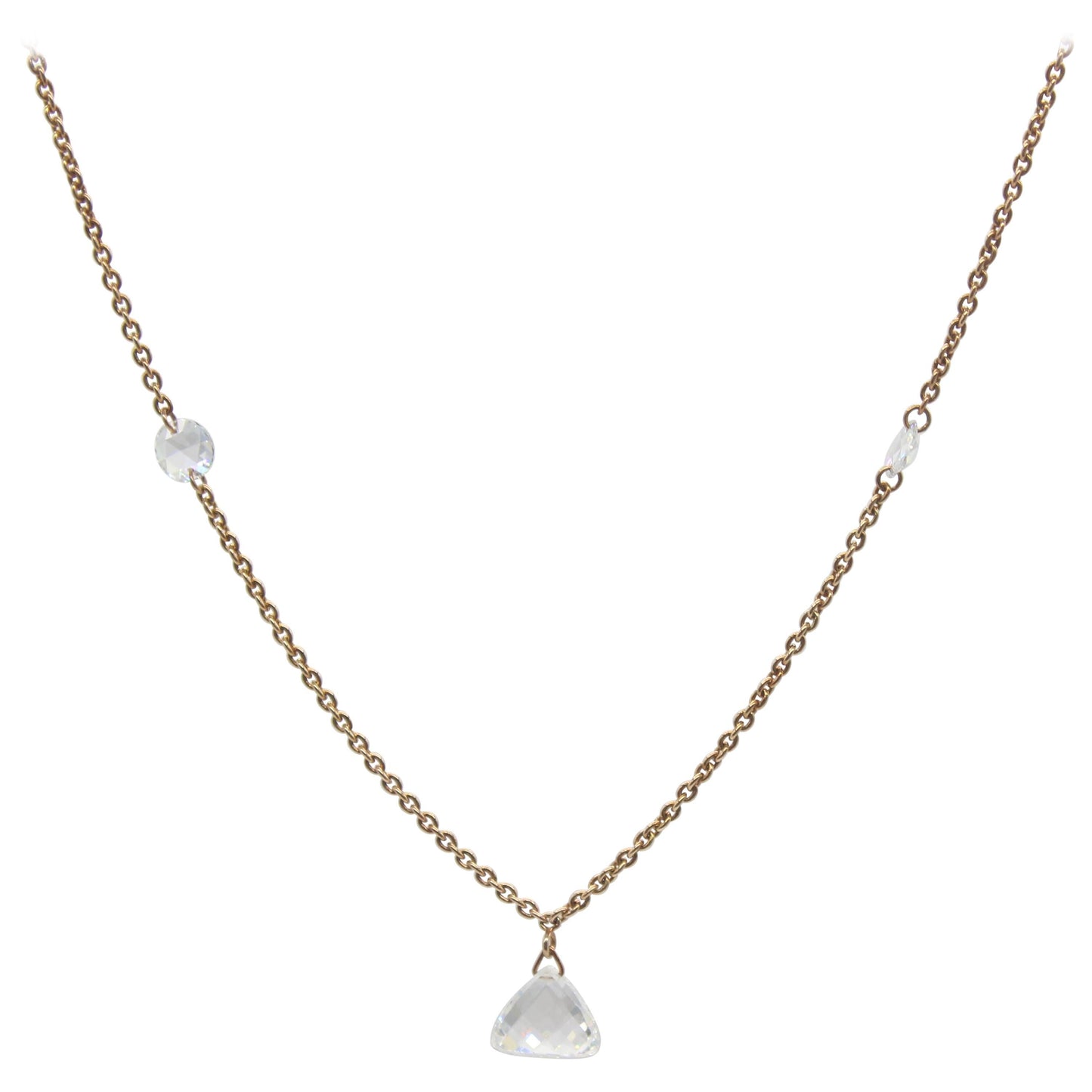 Diamond Rosecut & Taviz Choker Necklace