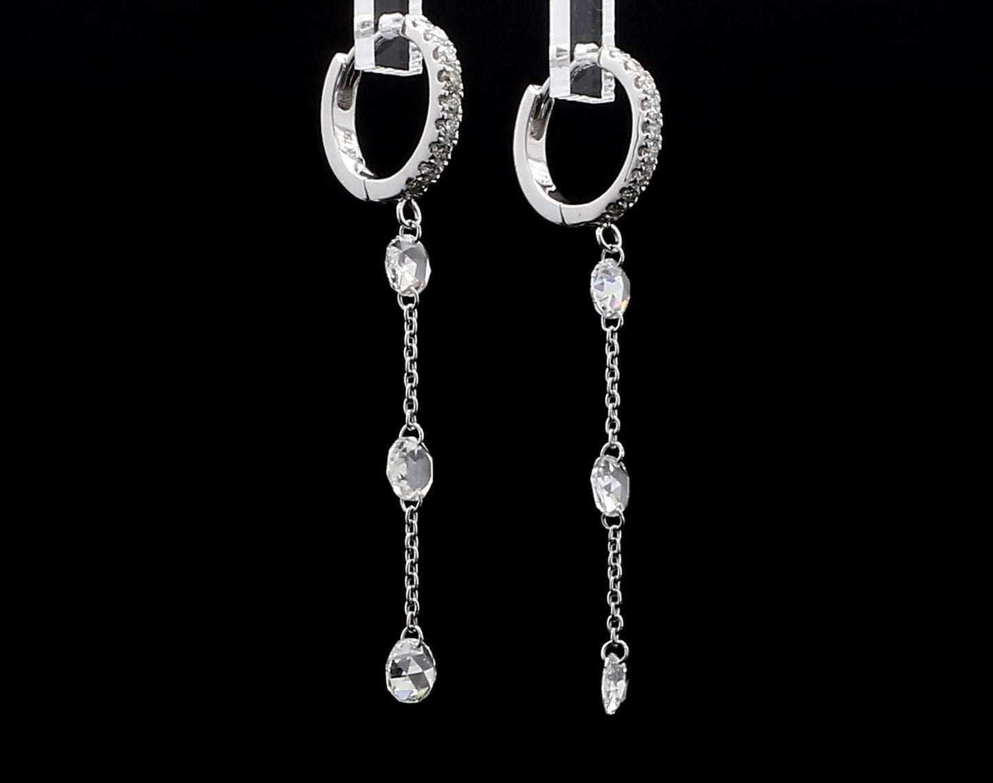 Diamond Rosecut Drop Earrings