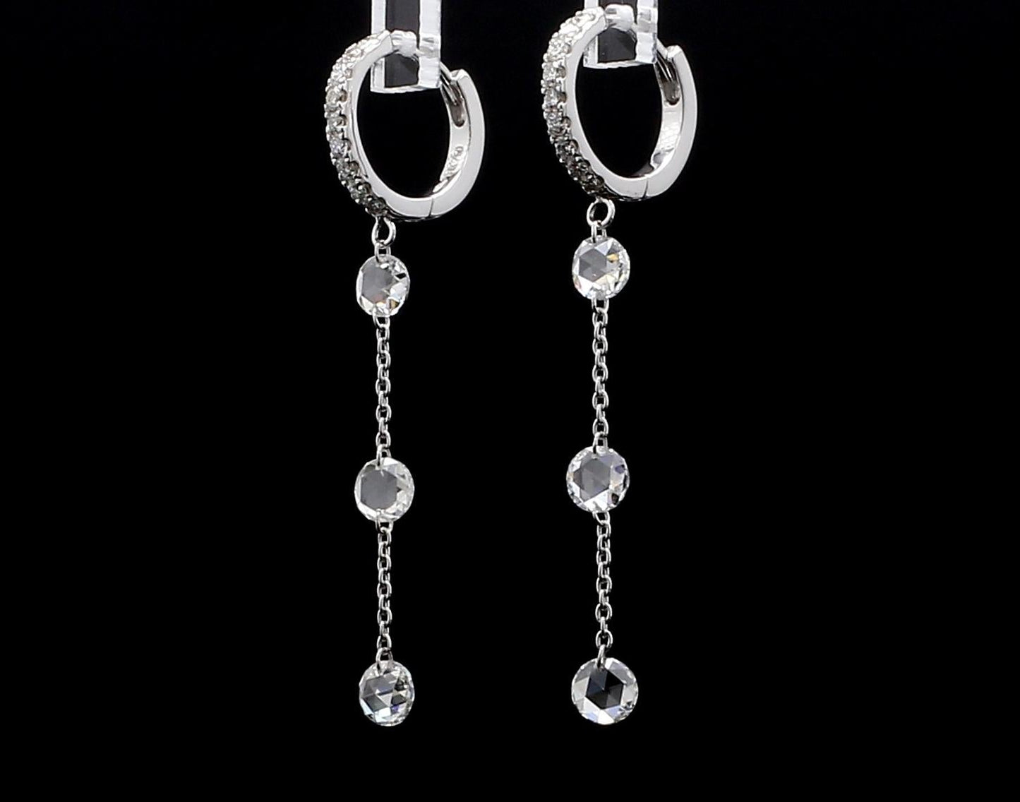 Diamond Rosecut Drop Earrings
