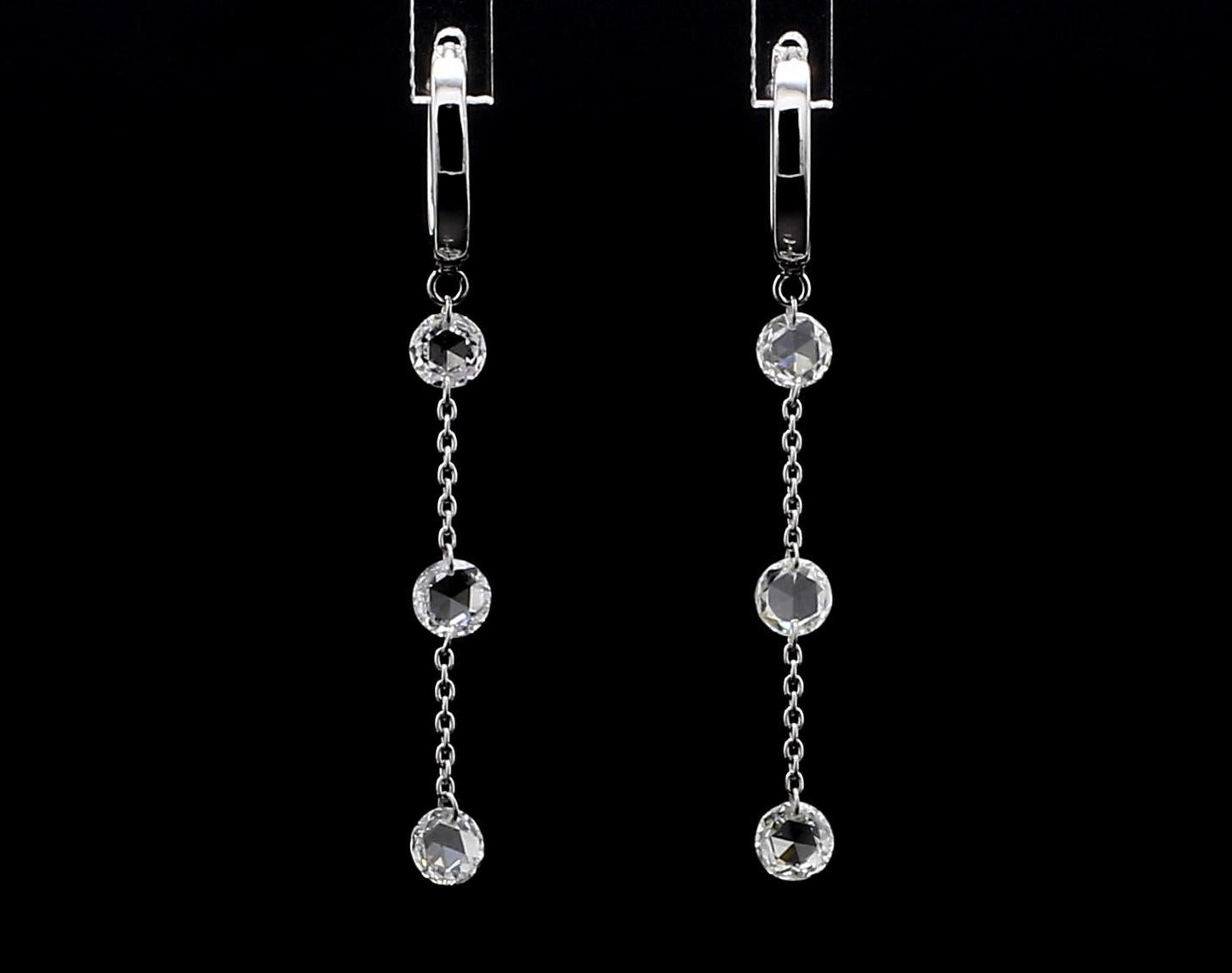 Diamond Rosecut Drop Earrings
