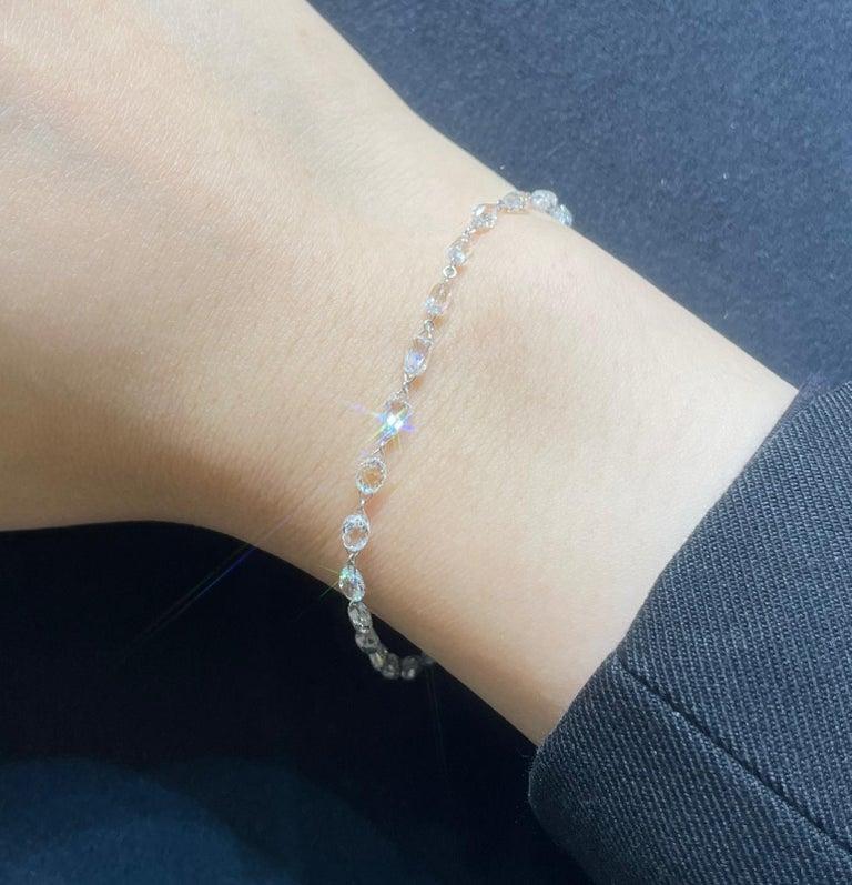 Diamond Briolette 18k Yellow Gold Bracelet