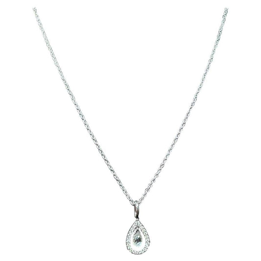 Diamond Briolette Pendant Necklace