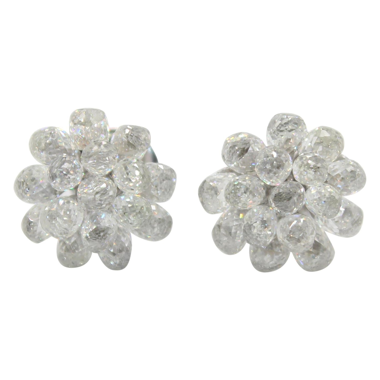 Diamond Briolette Stud Earrings