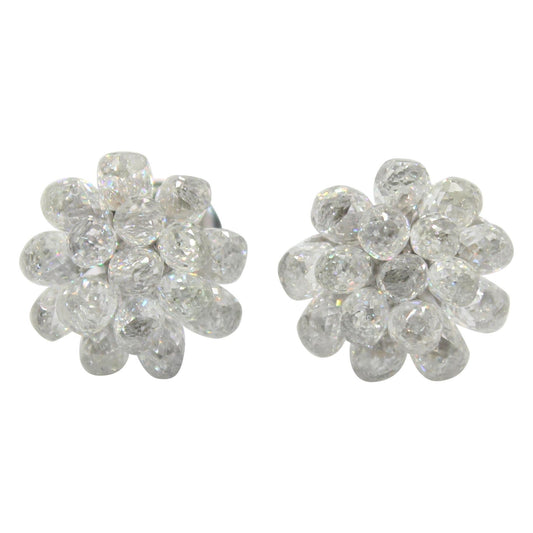 Diamond Briolette Stud Earrings
