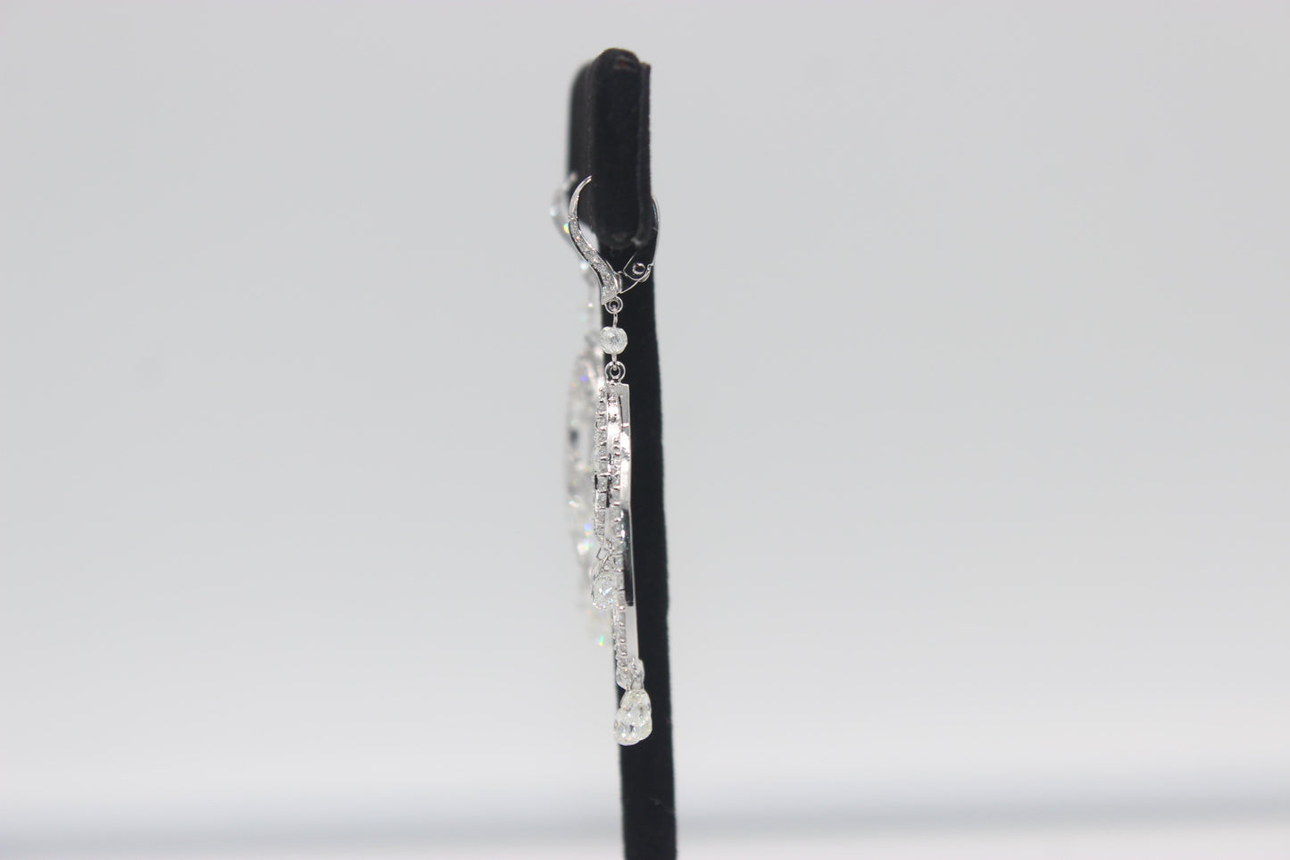 Diamond Briolette Dangling Earrings