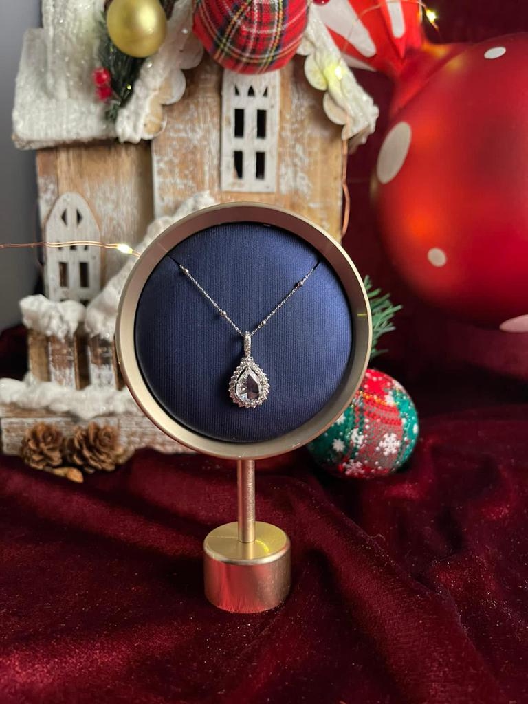 Diamond Pear Rosoecut Pendant