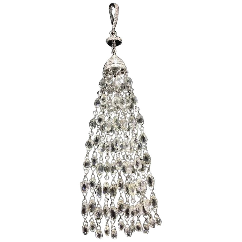 Diamond Briolette Pendant