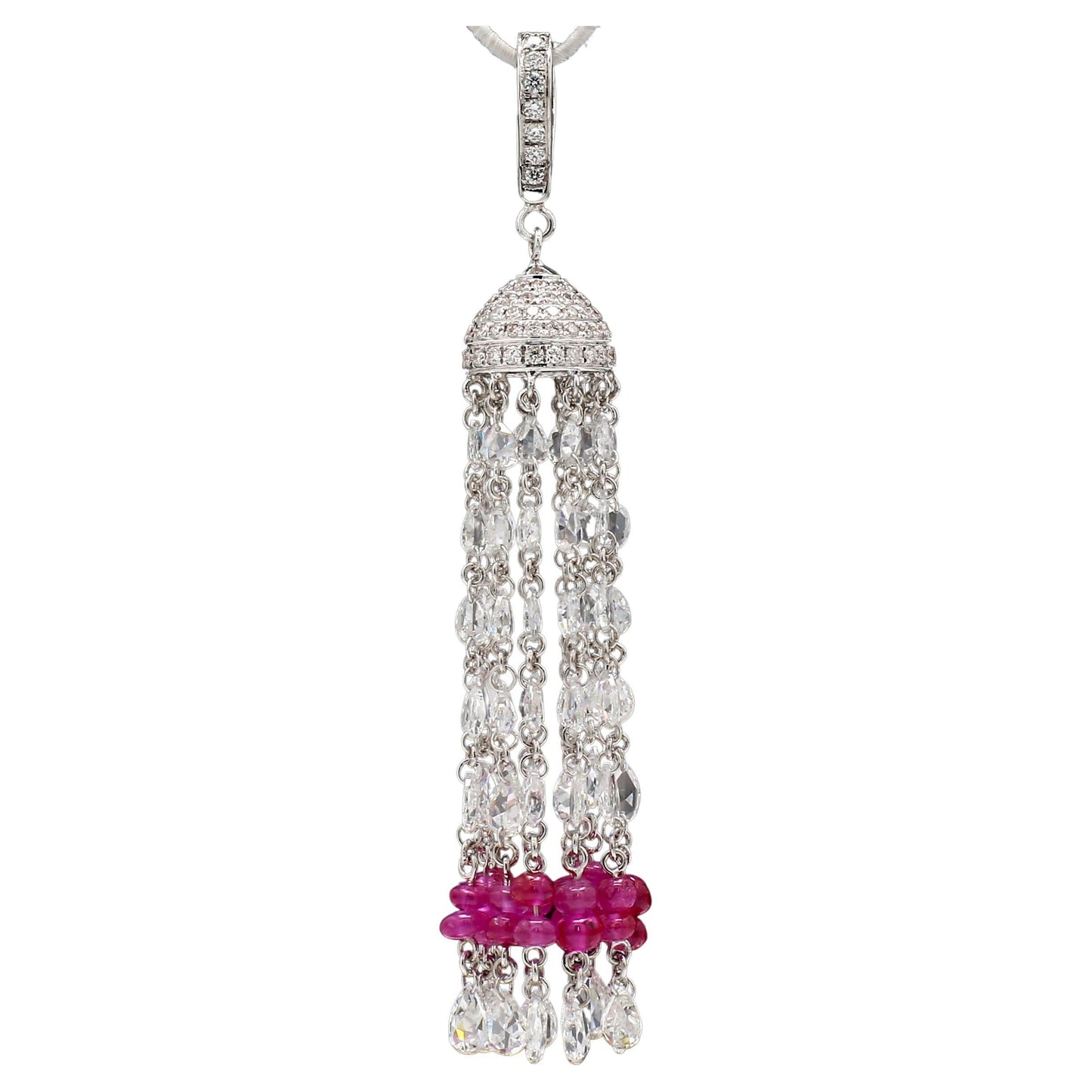 Diamond Rosecut & Ruby Pendant