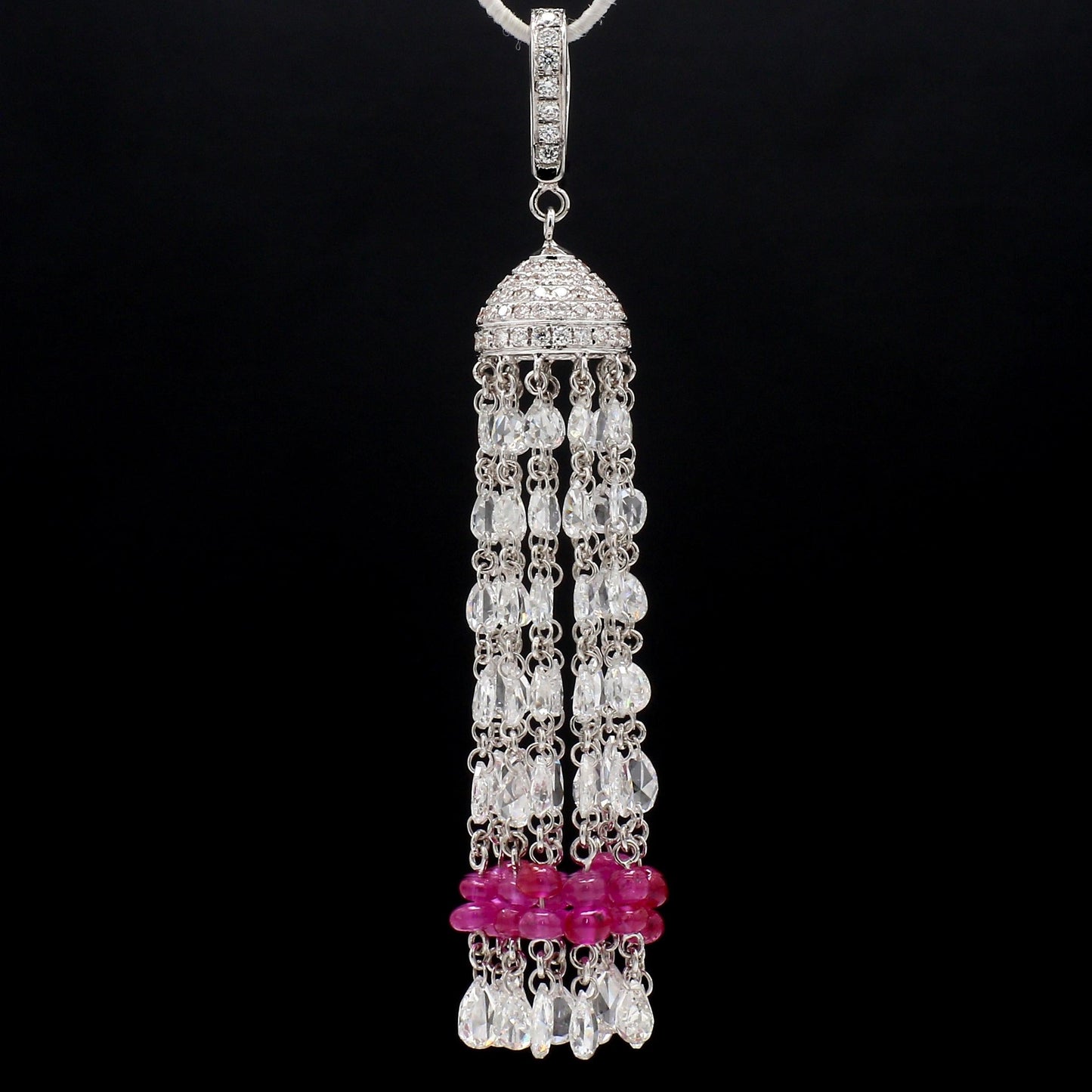 Diamond Rosecut & Ruby Pendant