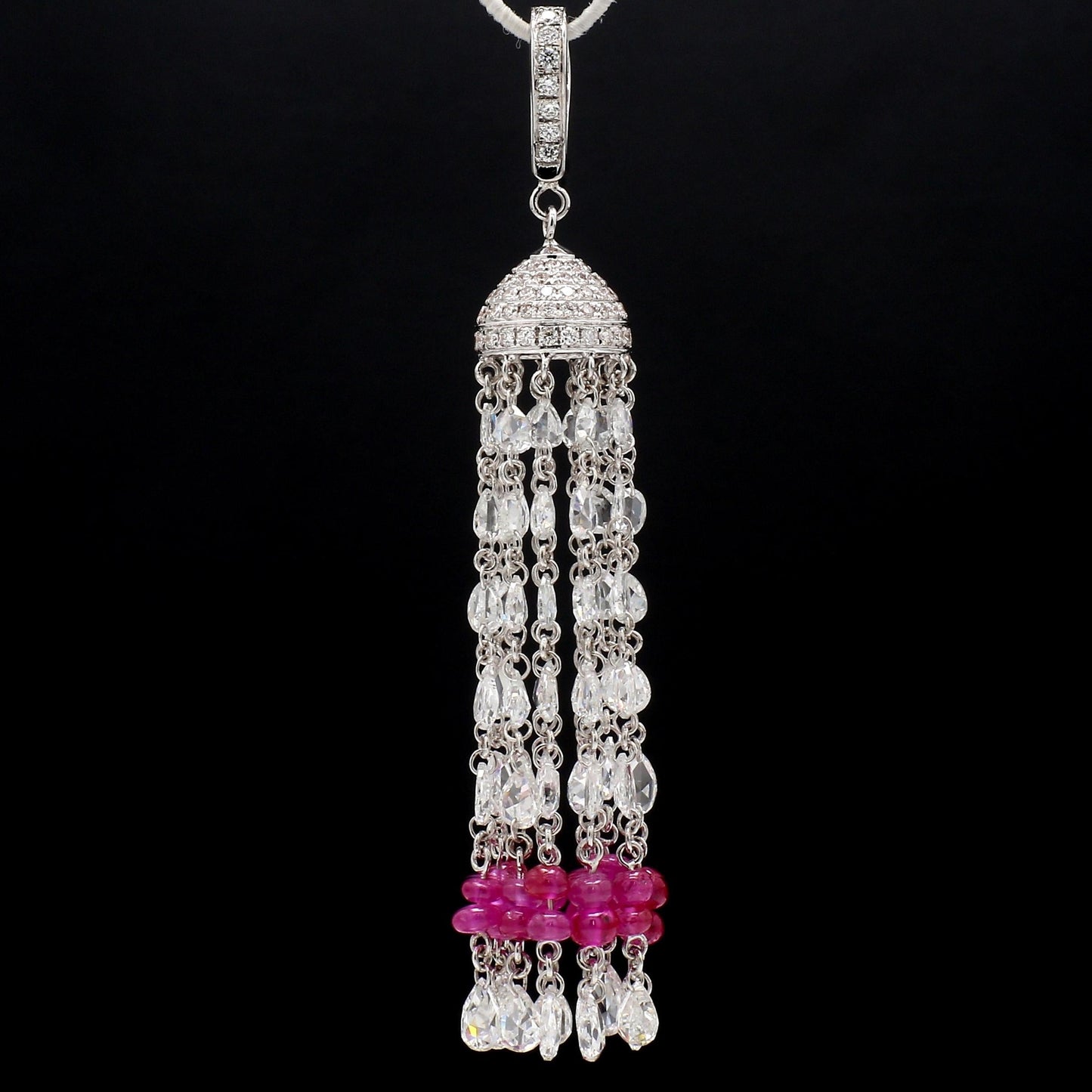 Diamond Rosecut & Ruby Pendant
