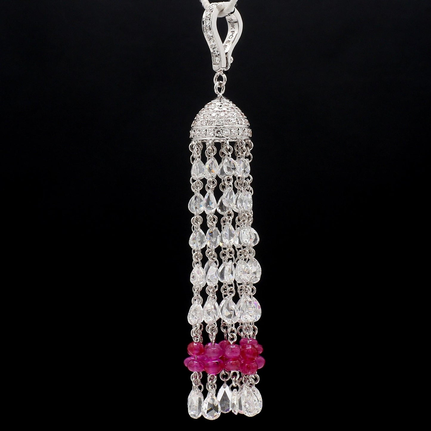 Diamond Rosecut & Ruby Pendant