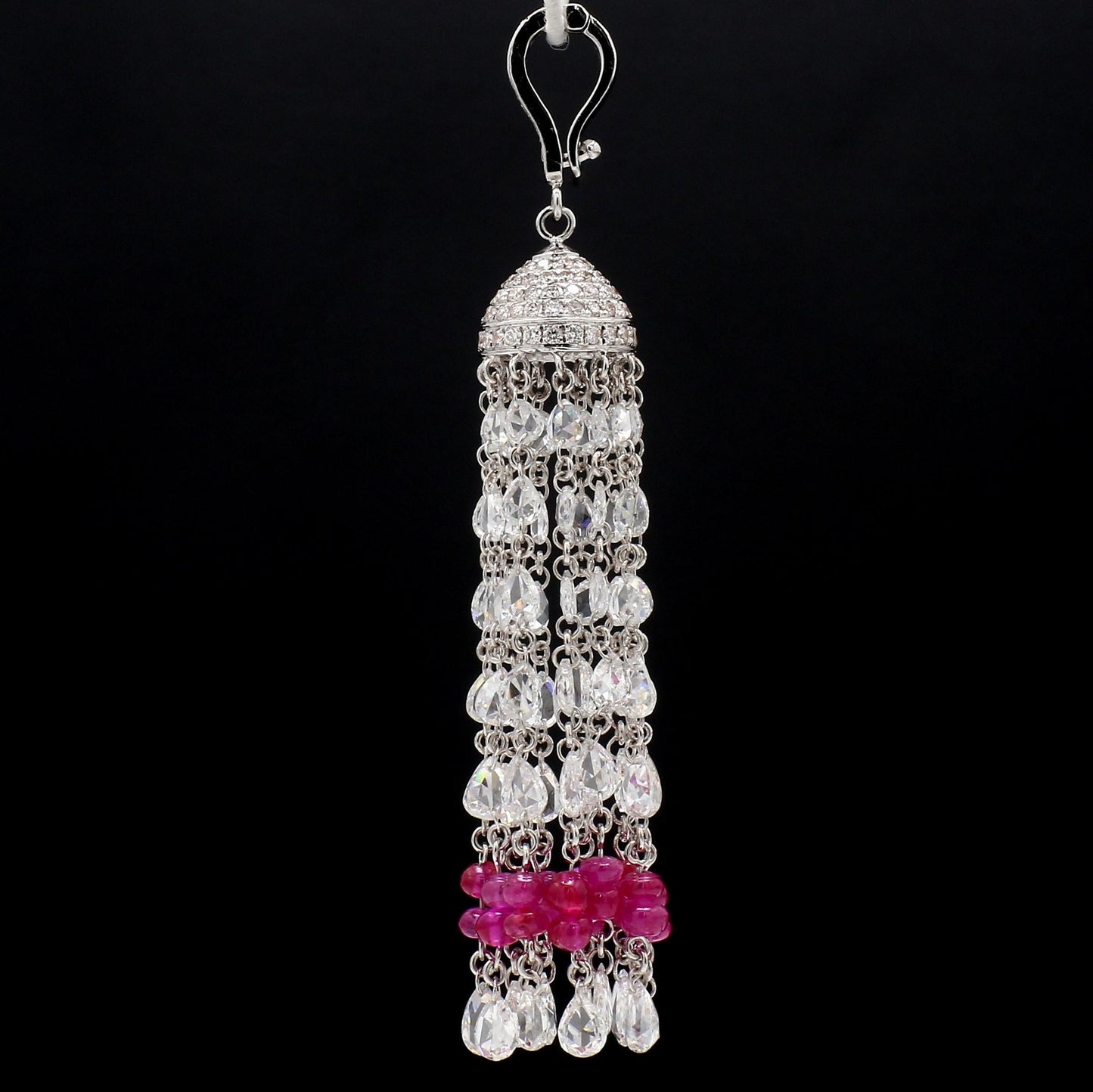 Diamond Rosecut & Ruby Pendant