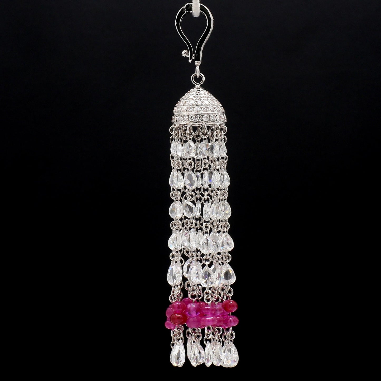 Diamond Rosecut & Ruby Pendant