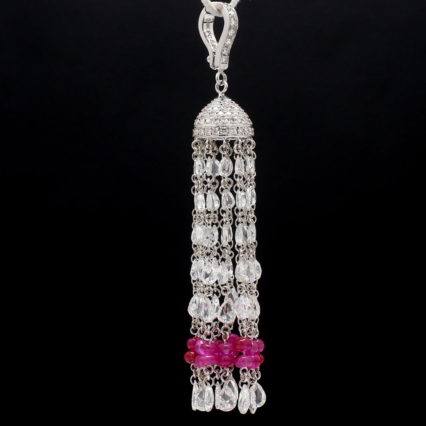 Diamond Rosecut & Ruby Pendant