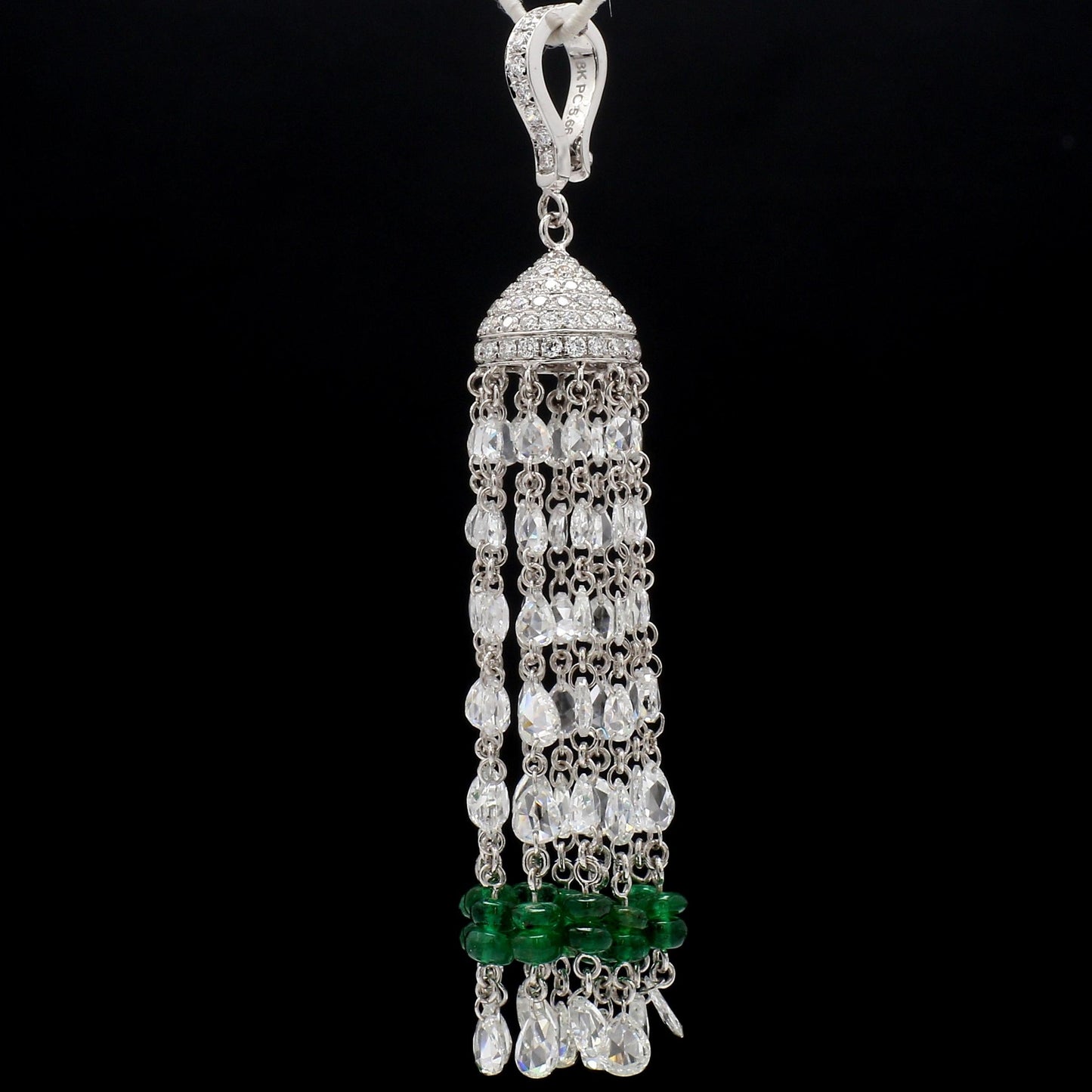 Diamond Rosecut & Emerald Pendant