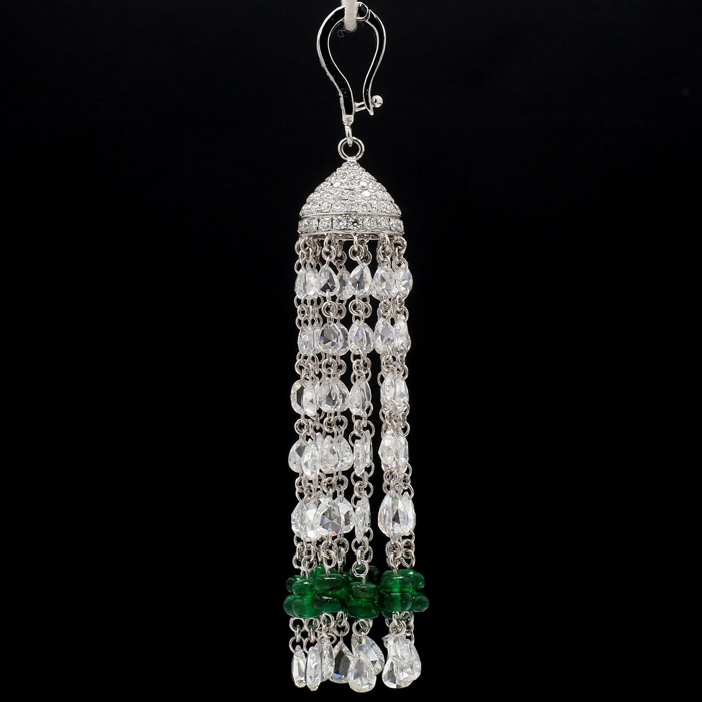 Diamond Rosecut & Emerald Pendant
