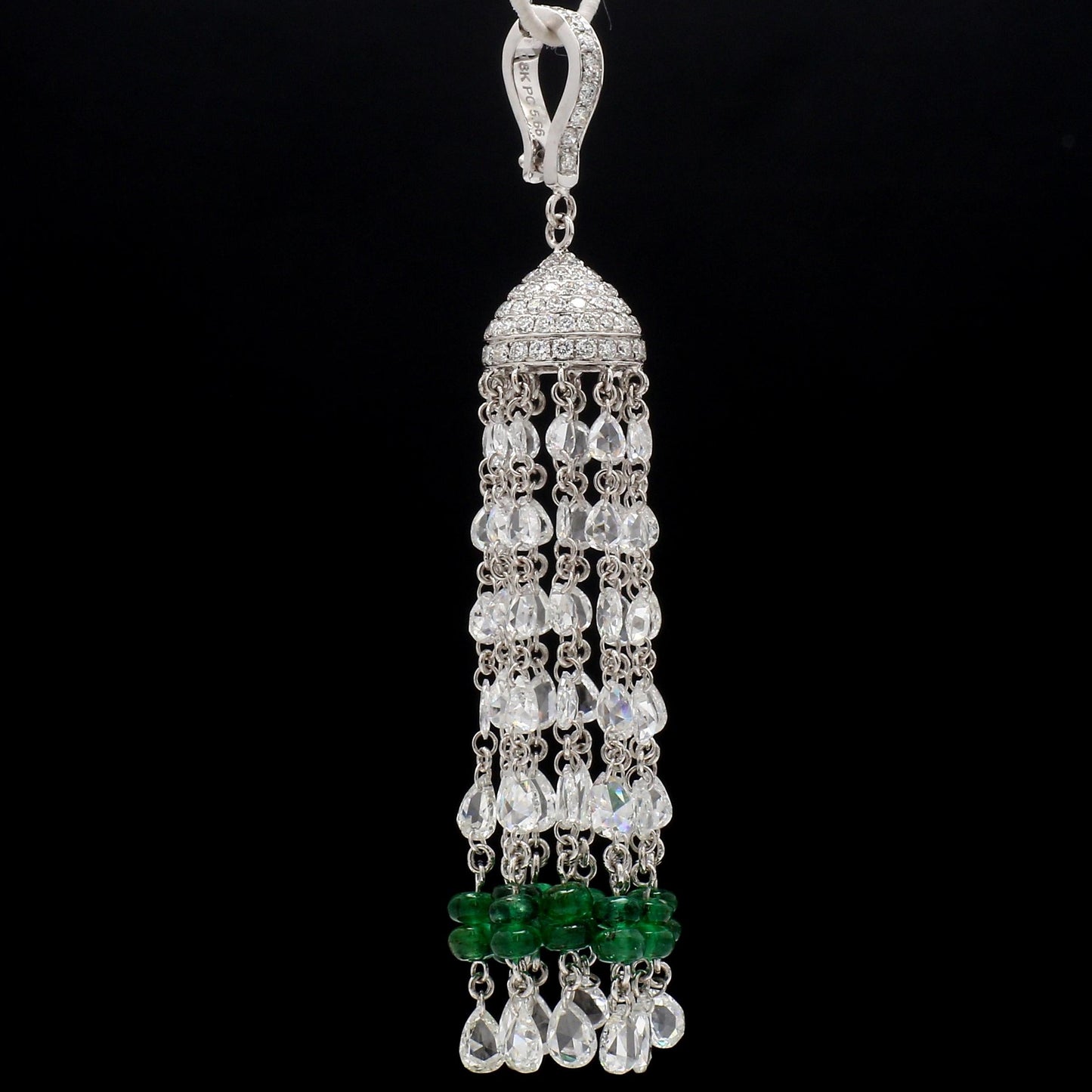 Diamond Rosecut & Emerald Pendant