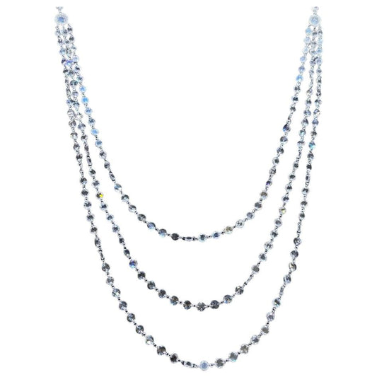 Diamond Rosecut 3 Layer Necklace