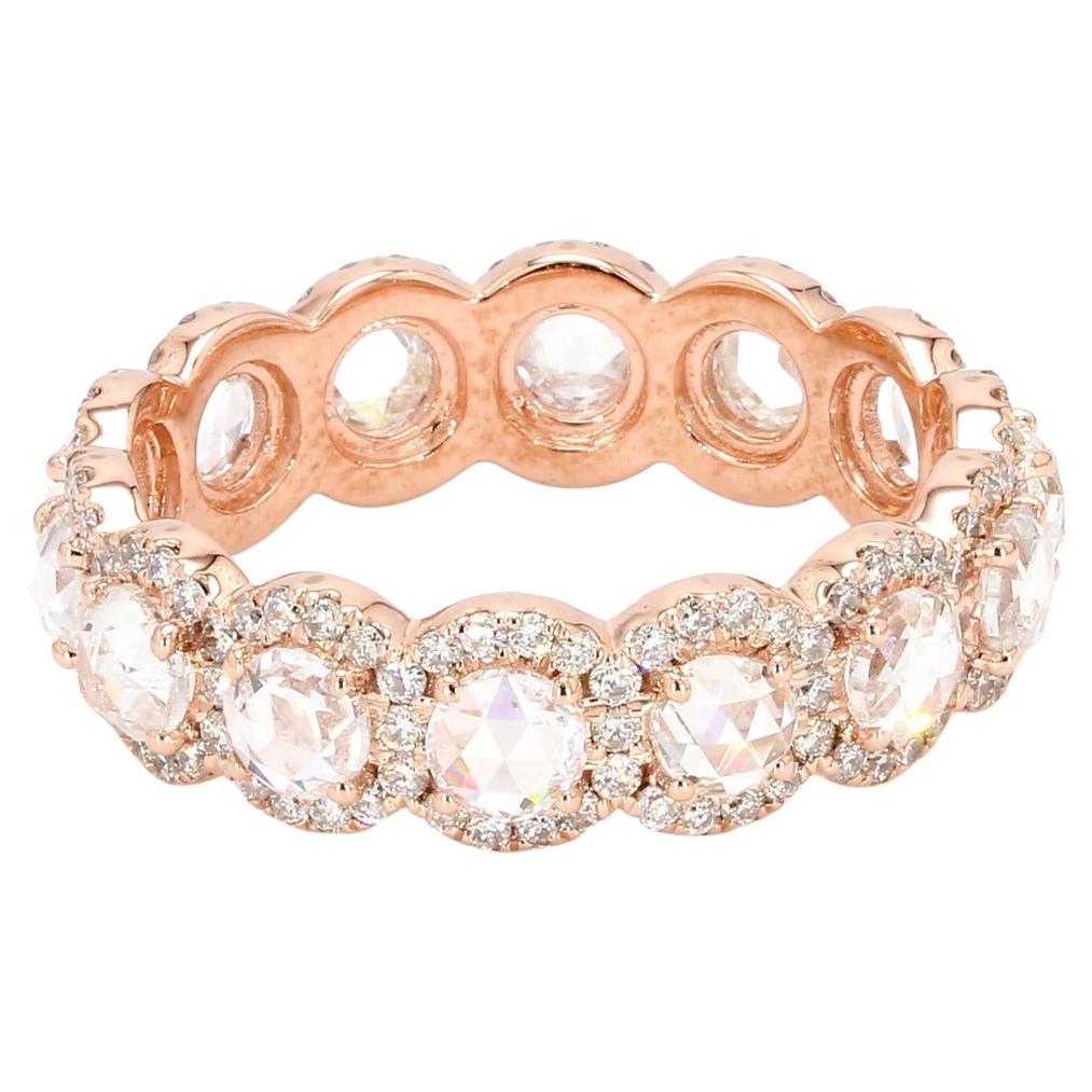 Diamond Rosecut Eternity Ring ,Rose Gold