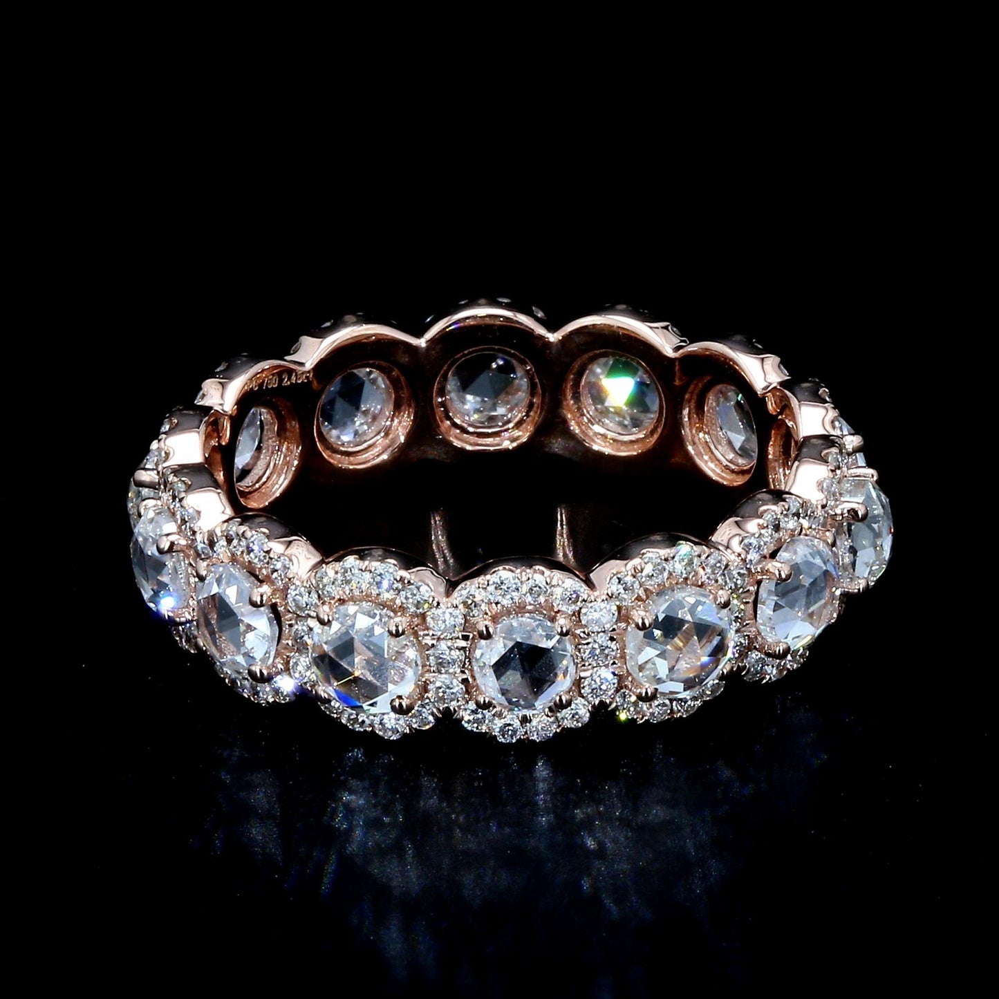 Diamond Rosecut Eternity Ring ,Rose Gold