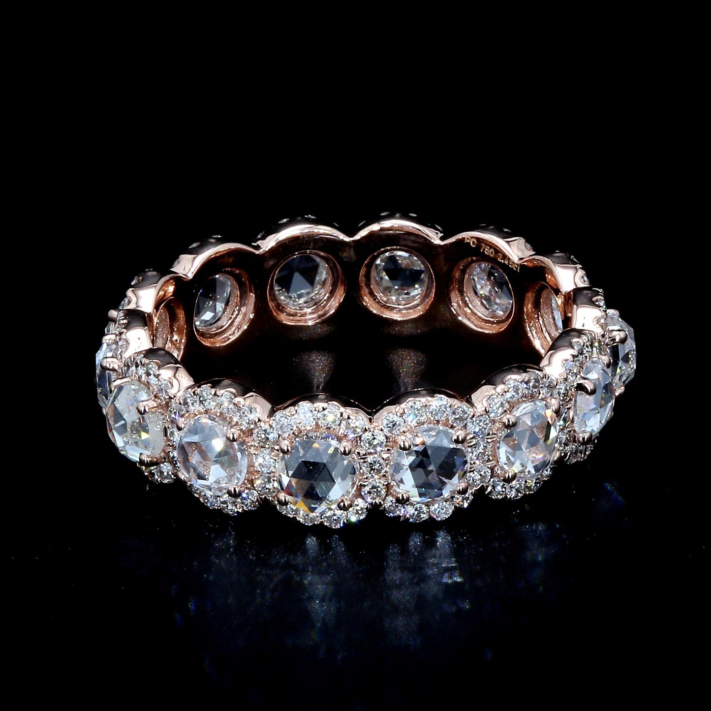 Diamond Rosecut Eternity Ring ,Rose Gold