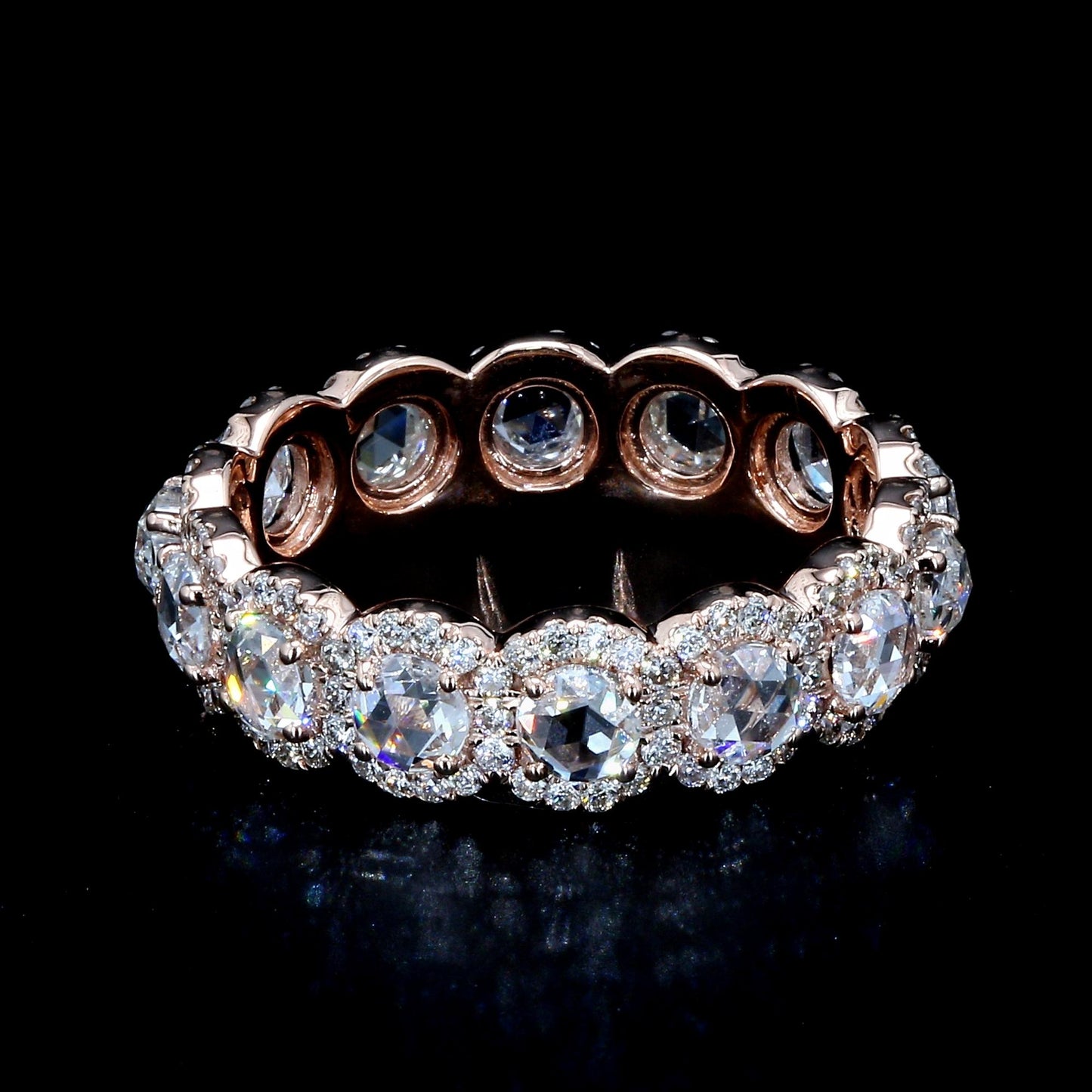 Diamond Rosecut Eternity Ring ,Rose Gold