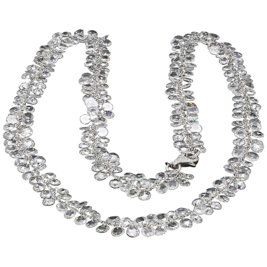 Diamond Rosecut Floral Necklace