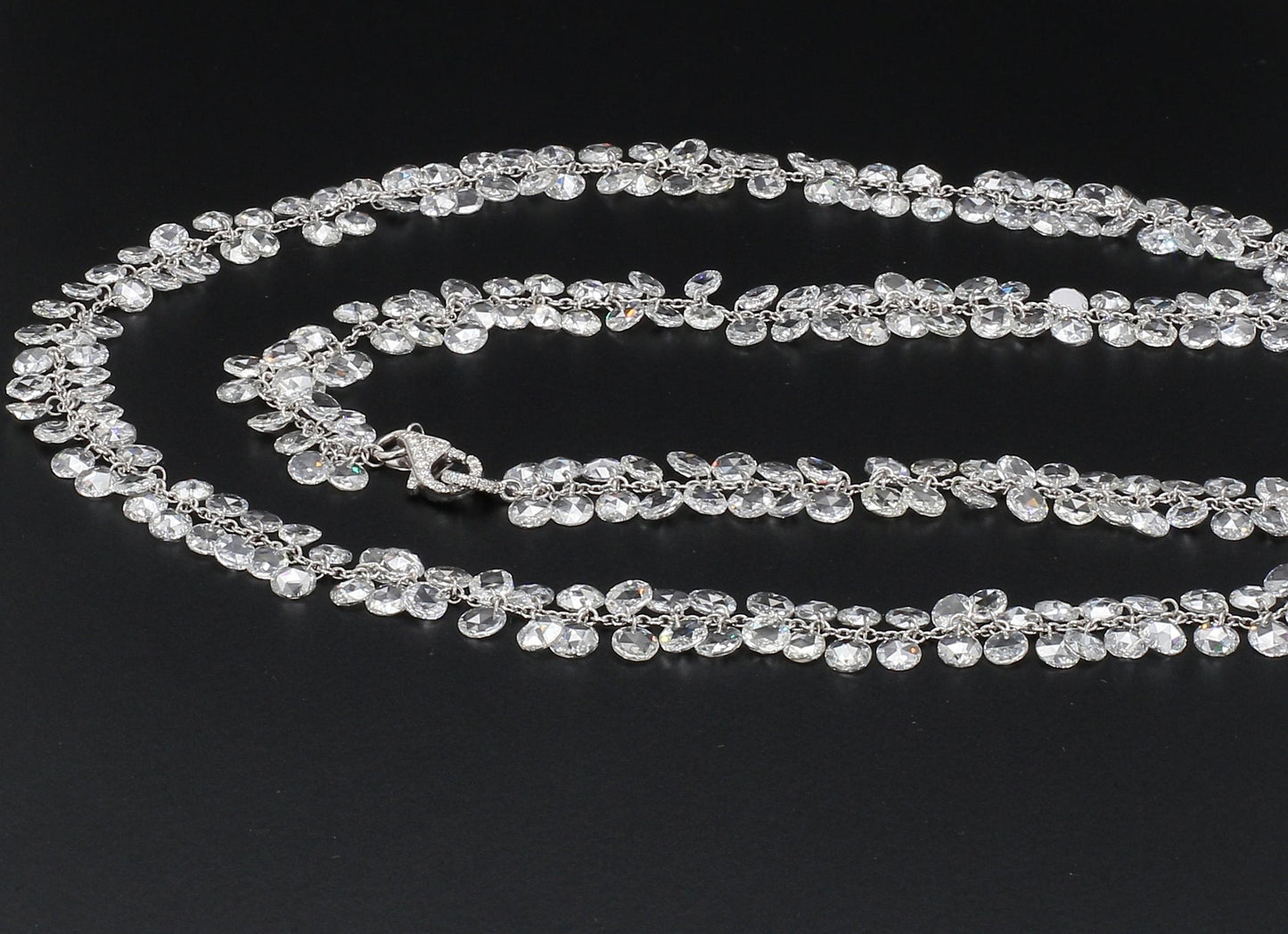 Diamond Rosecut Floral Necklace