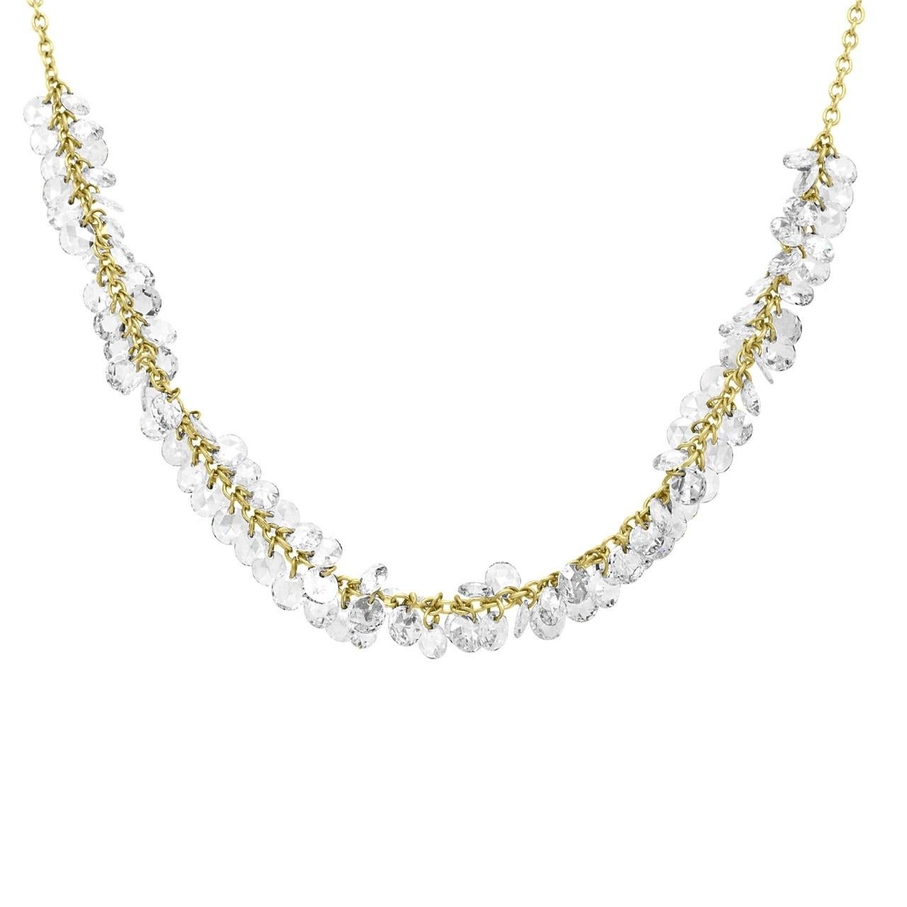 Diamond Rosecut Fringe Necklace