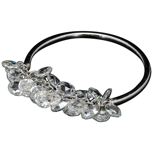 Diamond Rosecut Dangling Ring