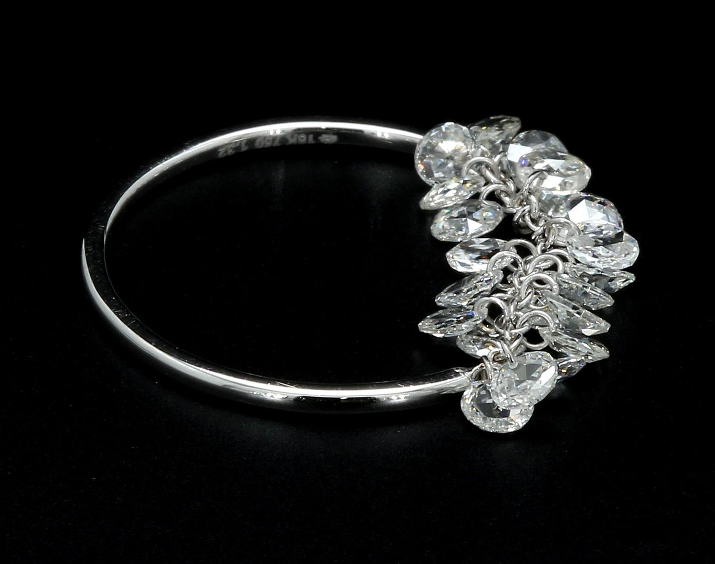 Diamond Rosecut Dangling Ring