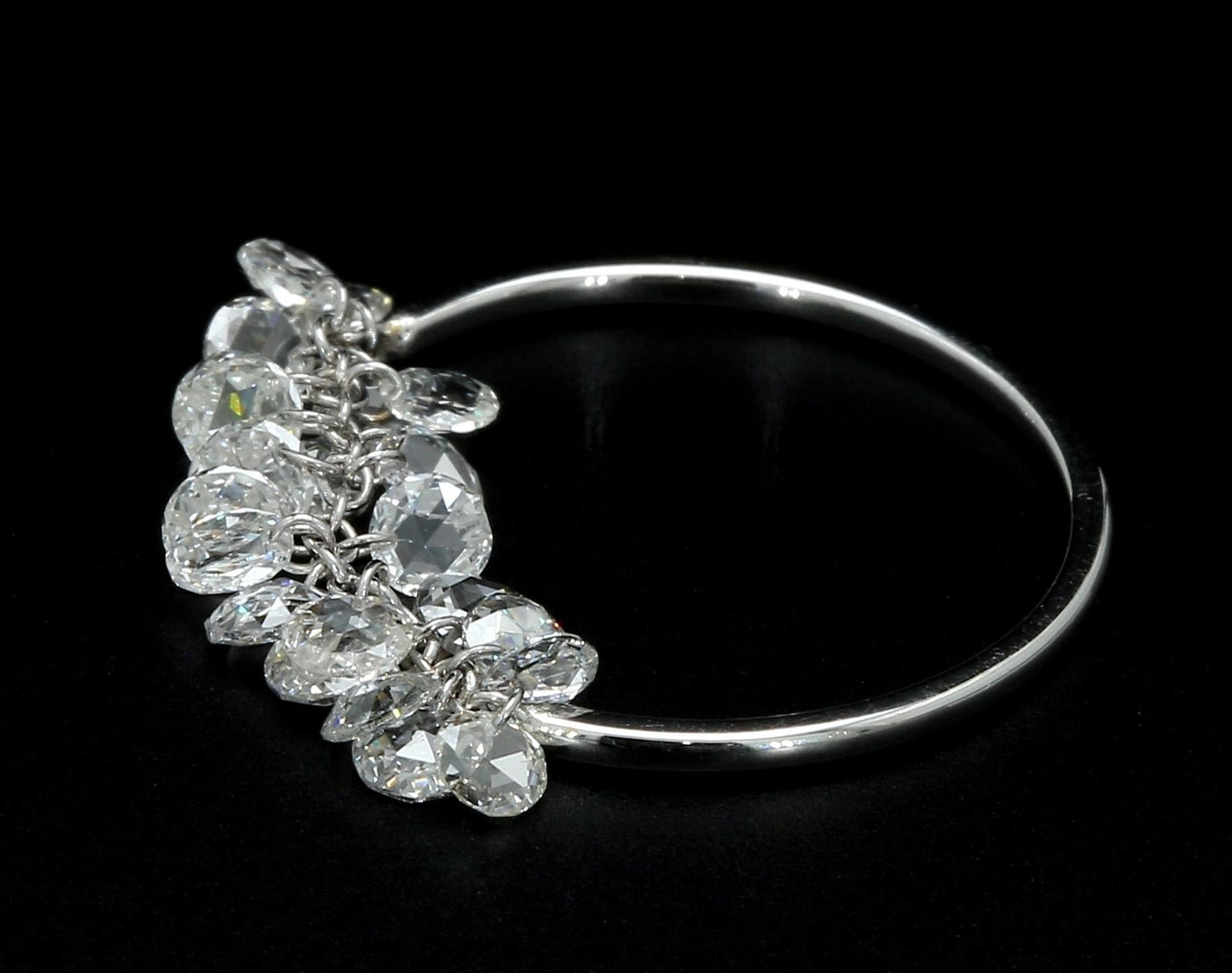 Diamond Rosecut Dangling Ring