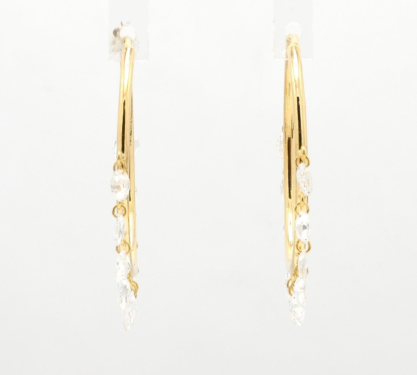 Diamond Rosecut Hoop Earrings