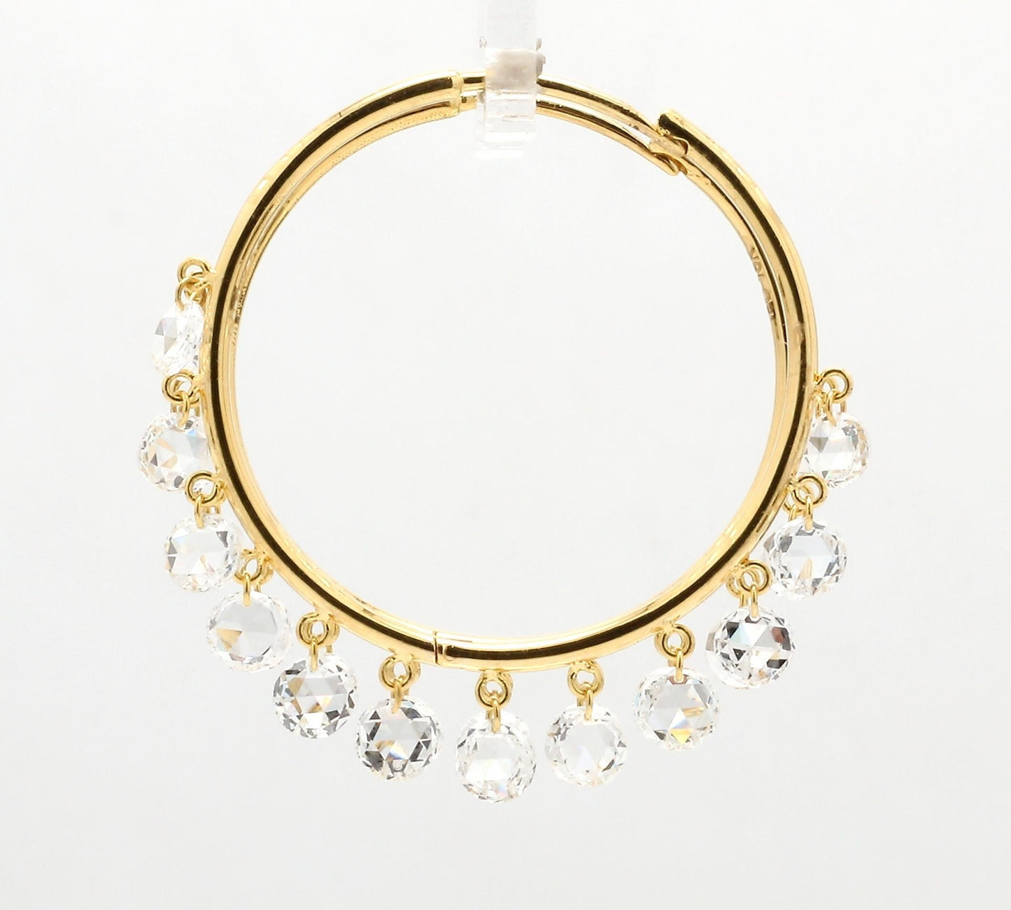 Diamond Rosecut Hoop Earrings