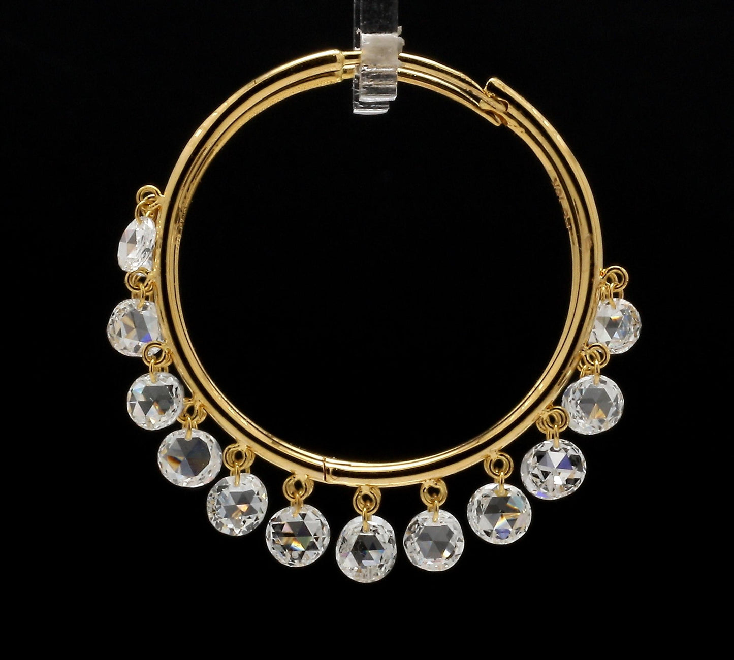 Diamond Rosecut Hoop Earrings