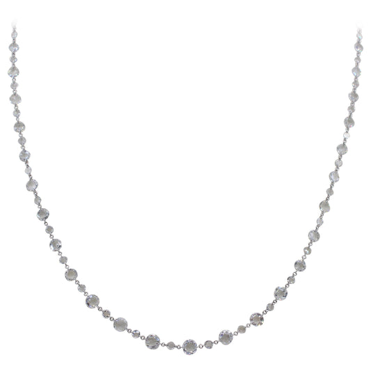 Diamond Rosecut Alternating Choker Necklace