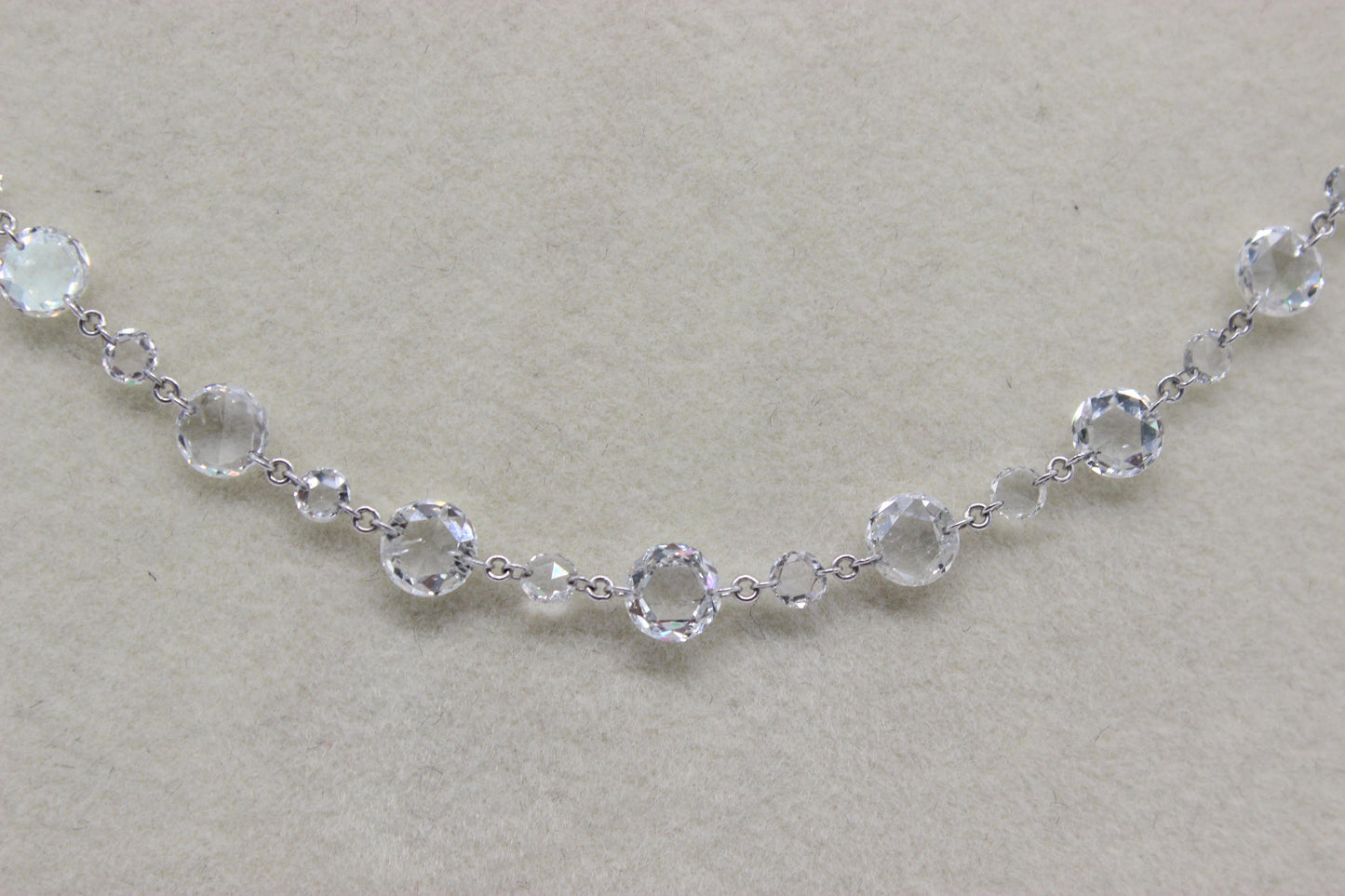 Diamond Rosecut Alternating Choker Necklace