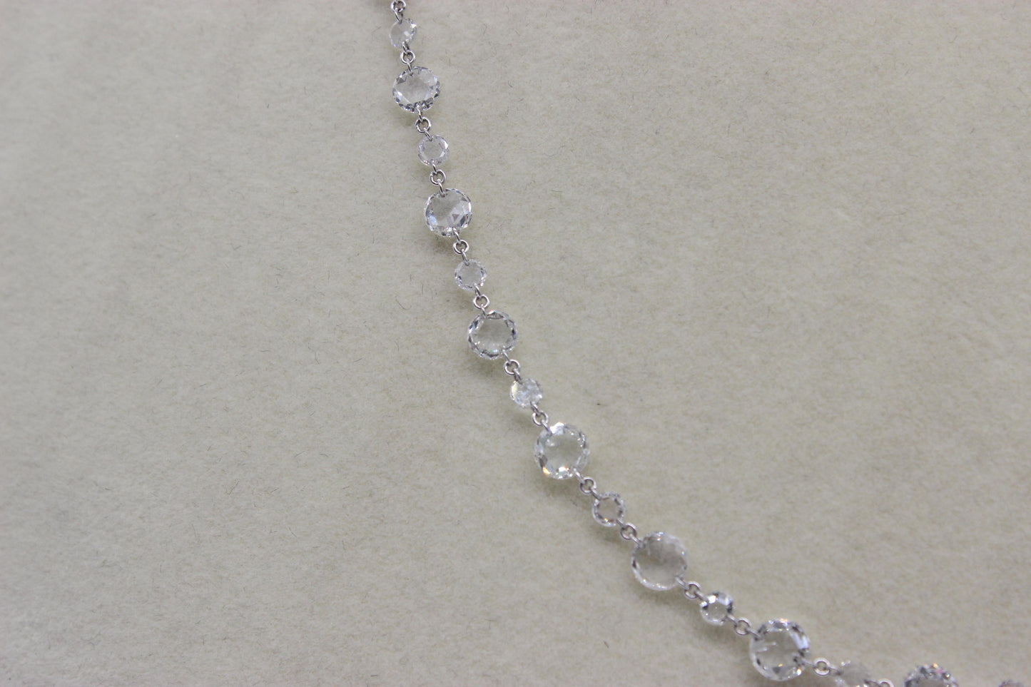 Diamond Rosecut Alternating Choker Necklace