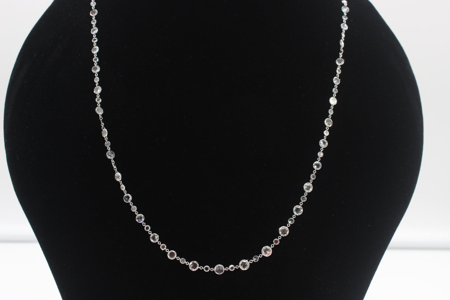 Diamond Rosecut Alternating Choker Necklace