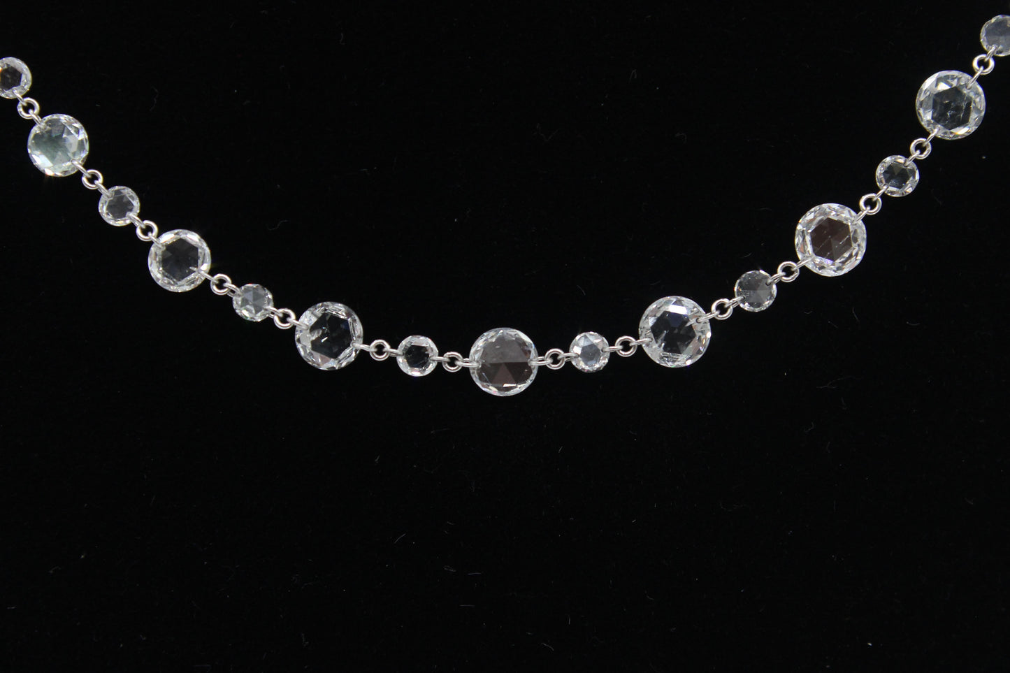 Diamond Rosecut Alternating Choker Necklace