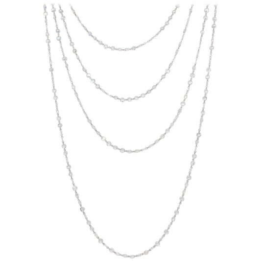 Diamond Rosecut Long Necklace
