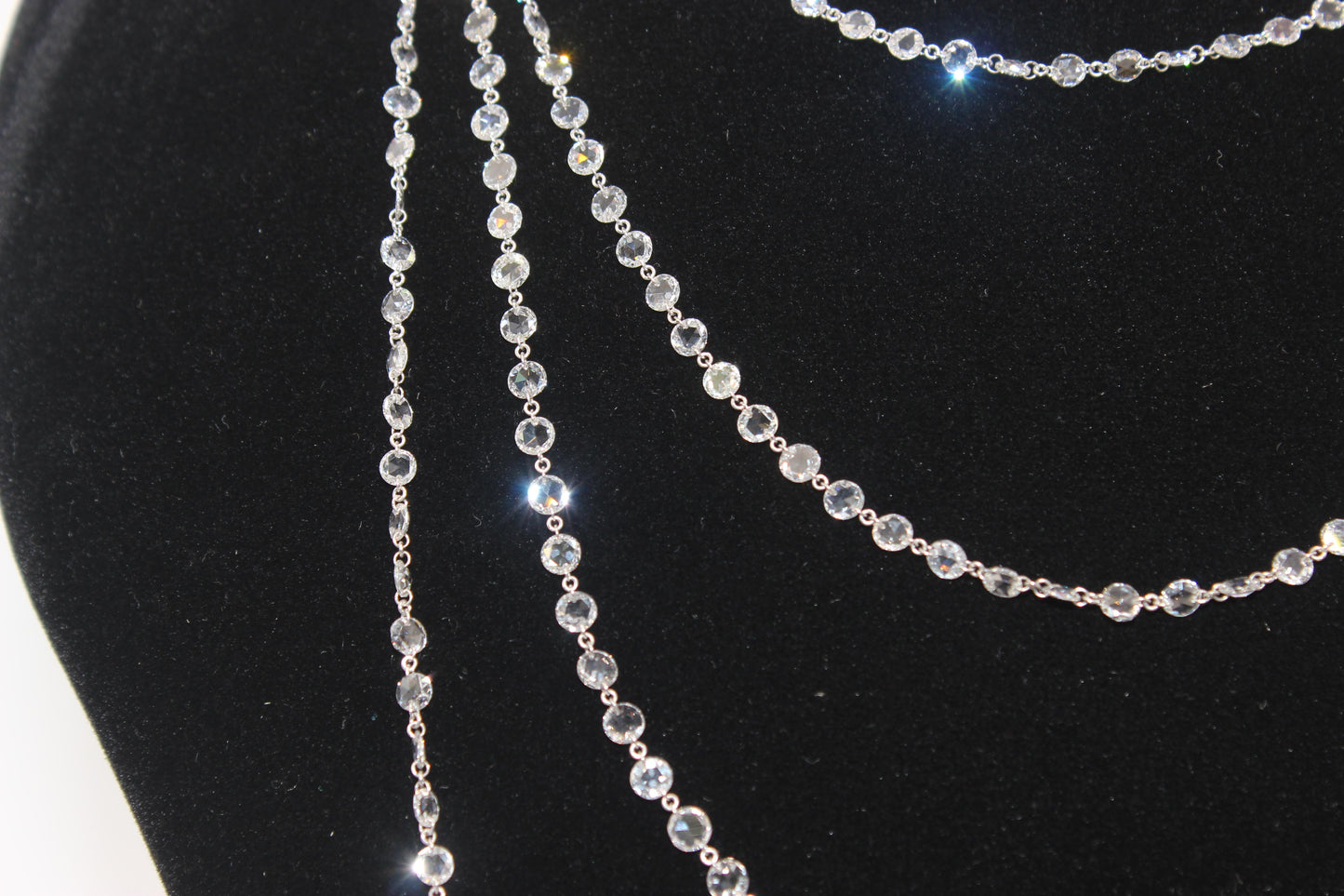 Diamond Rosecut Long Necklace