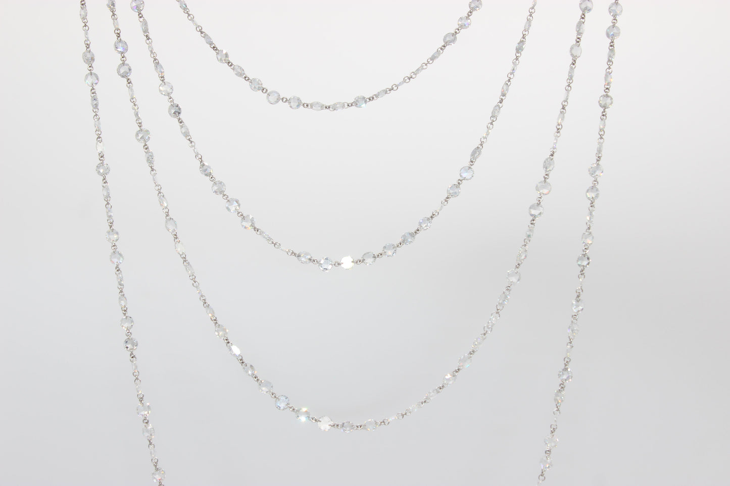 Diamond Rosecut Long Necklace