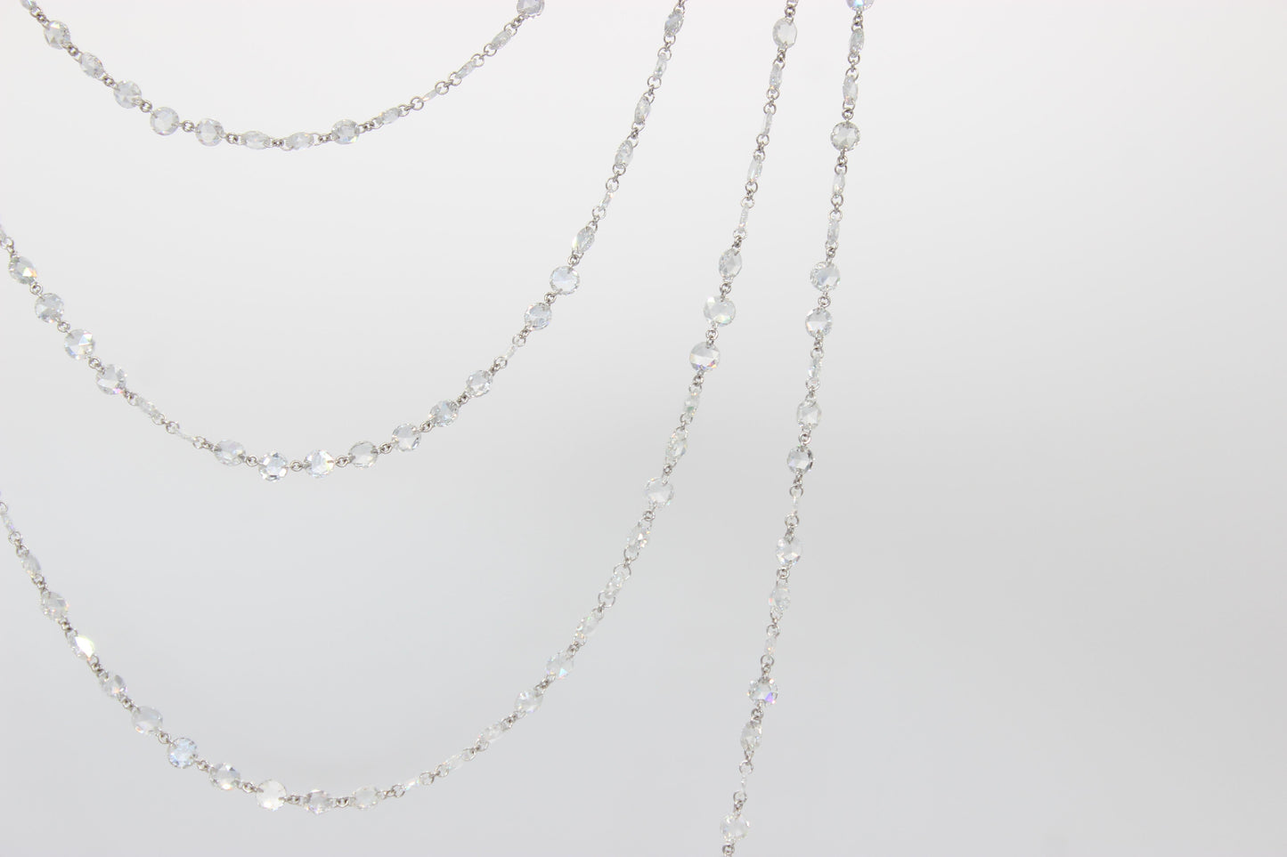 Diamond Rosecut Long Necklace
