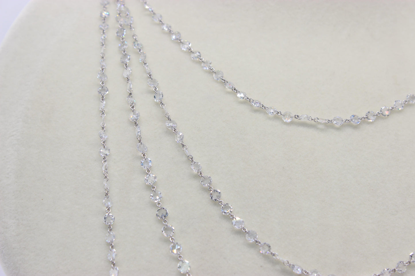 Diamond Rosecut Long Necklace