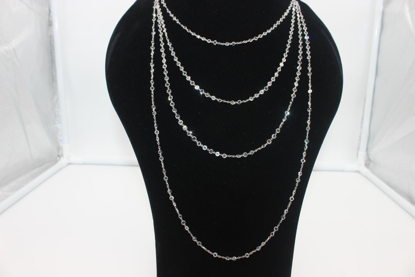 Diamond Rosecut Long Necklace