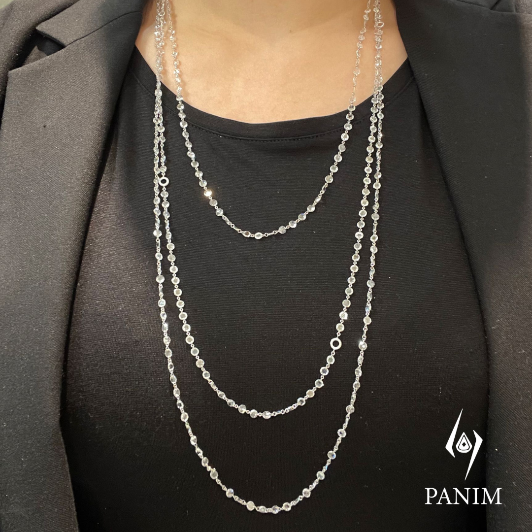 Diamond Rosecut Long Necklace
