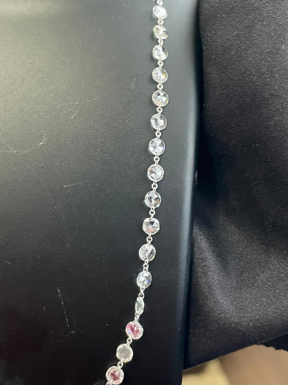 Diamond Rosecut 10.95 Carats Choker Necklace